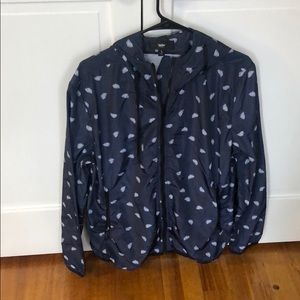 Feather print windbreaker
